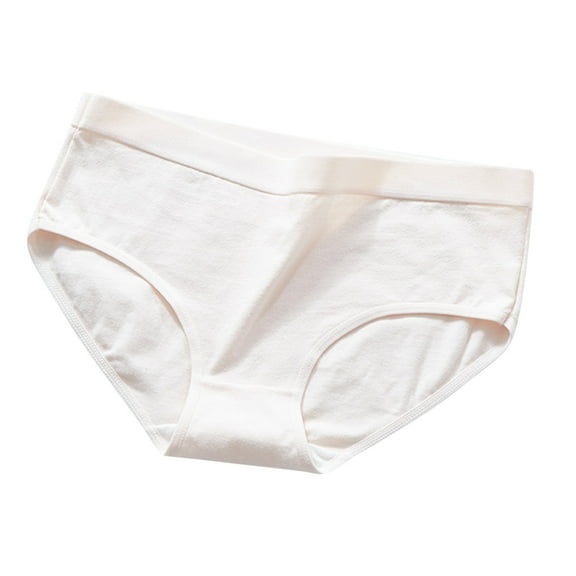 LYEAA Underwear Women Cotton Stretch Brief Mid Waisted Cool Breathable Comfort Solid Daily Panties Seamless Full Fashionable Underpants Pink M