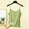 thumbnail image 1 of LYEAA V Neck Tank Tops for Women Plus Size Spaghetti Strap Fitted Summer Casual Cami Shirt Solid Sleeveless Breathable Fashion Ladies Pullover Shirts Green L, 1 of 1