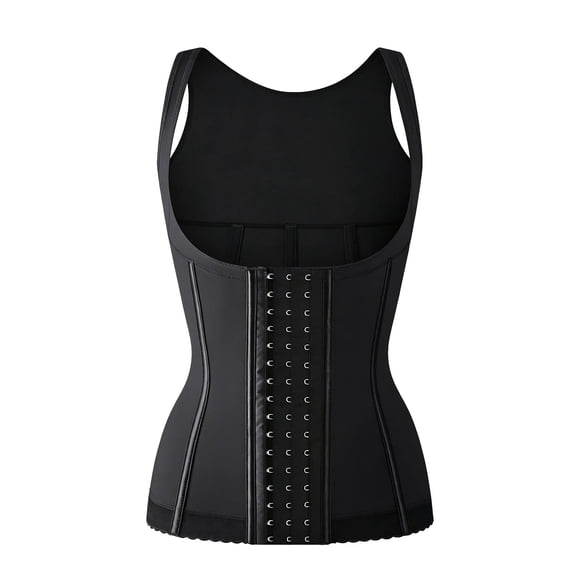 LYEAA Waist Trainer Corset for Women Wide Straps Overbust Steel Boned Bustier Push up Back Support Sport Bodyshaper