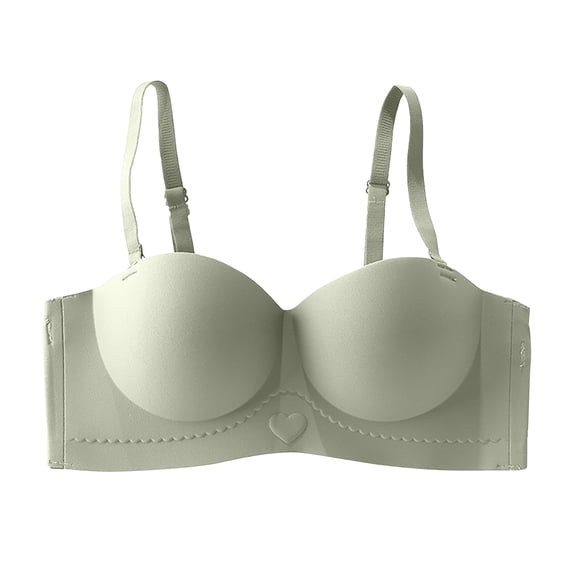 LYEAA Wireless Bras for Women Support Seamless Push up Daily Bras Wirefree Adjustable Strap Lift Soft Bralette No Wire Breathable Comfort Sleeping Bras Green XL