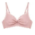 thumbnail image 1 of LYEAA Wireless Bras for Women Support Push up Daily Bras Wirefree Adjustable Strap Lift Soft Bralette No Wire Breathable Comfort Sleeping Bras Pink L, 1 of 2
