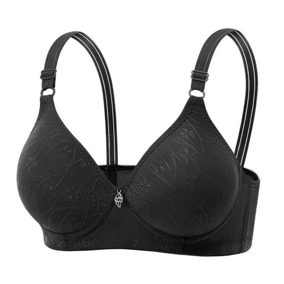 LYEAA Wireless Bras for Women Support Seamless Push up Bralette Lightly Lined Solid Color Everyday Bra