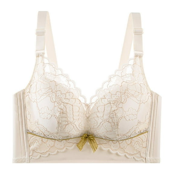 LYEAA Women Bras Push up Soft No Wire Lace Everyday Bras Wireless Support Solid Lightly Lined Lift Sleep Bras Comfortable Wirefree Breathable Shaping Daily Bralette Beige 2XL