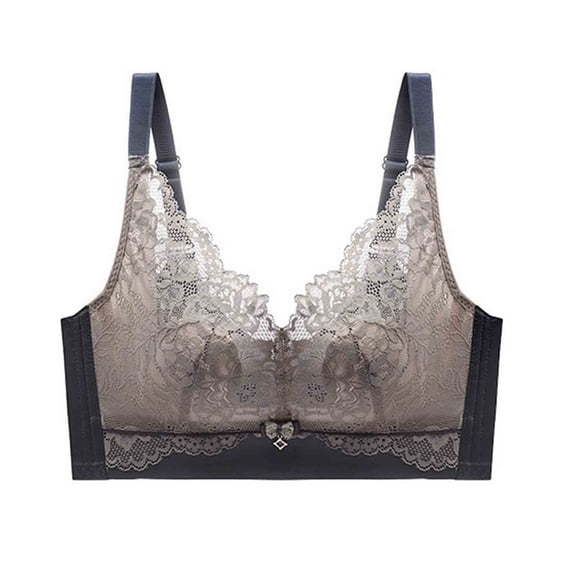 LYEAA Women Bras Wireless Lace Push up Padded Daily Bras Wirefree Adjustable Strap Lift Soft Bralette No Wire Breathable Comfort Sleeping Bras Blue XL