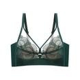 thumbnail image 1 of LYEAA Women Bras Wireless Padded Plus Size Lace Push up Daily Bras Wirefree Adjustable Strap Support Lift Soft Bralette No Wire Breathable Comfort Sleeping Bras Green L, 1 of 2