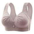 thumbnail image 1 of LYEAA Women Bras Wireless Push up Lightly Lined Daily Bras Wirefree Wide Strap Lift Soft Bralette No Wire Breathable Comfort Sleeping Bras Gray XL, 1 of 1