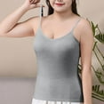 thumbnail image 1 of LYEAA Women Tank Top with Built in Bra Camisole Plus Size Spaghetti Strap Fitted Summer Casual Undershirt Solid Crew Neck Sleeveless Basic Breathable Fashion Ladies Pullover Shirts Gray M, 1 of 1