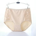 thumbnail image 1 of LYEAA Women Underwear 100% Cotton High Waisted Cool Briefs Breathable Comfort Solid Daily Panties Full Fashionable Underpants Beige L, 1 of 3
