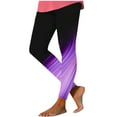 thumbnail image 1 of LYEAA Women Yoga Pants Athletic High Waist Butt Lifting Pants Full Length Workout Elastic Leggings Stretch Shapewear Running Fitted Casual Soft Pants Breathable Lightweight Pants Purple M, 1 of 3