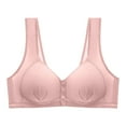 thumbnail image 1 of LYEAA Women's Front Closure Bras Wireless Plus Size Push Up Bras Wide Strap Bras No Wire Lift Shape Bralette Soild Breathable Soft Bras Comfortable Everyday Bras T-Shirt Bras, 1 of 8