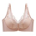 thumbnail image 1 of LYEAA Womens Bras Front Closure Wireless Push Up Bras All Coverage Bras No Wire Lift Shape Bralette Soild Breathable Soft Bras Comfortable Everyday Bras T-Shirt Bras Brown, 1 of 2