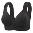 thumbnail image 1 of LYEAA Womens Bras for Older Women Plus Size Push up Lightly Lined Wireless Front Closure Daily Bras Wirefree Wide Strap Lift Soft Bralette No Wire Breathable Comfort Sleeping Bras Black M, 1 of 2