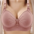 thumbnail image 1 of LYEAA Womens Bras Wirefree Push up Lightly Lined Wireless Daily Bras Adjustable Strap Lift Soft Bralette No Wire Breathable Comfort All Coverage Sleeping Bras Pink L, 1 of 3