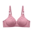 thumbnail image 1 of LYEAA Womens Bras Wireless Lightly Lined Push up Daily Bras Wirefree Adjustable Strap Lift Soft Bralette No Wire Breathable Comfort Sleeping Bras Pink 95B, 1 of 2