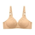 thumbnail image 1 of LYEAA Womens Bras Wireless Lightly Lined Push up Daily Bras Wirefree Adjustable Strap Lift Soft Bralette No Wire Breathable Comfort Sleeping Bras Yellow 90B, 1 of 2