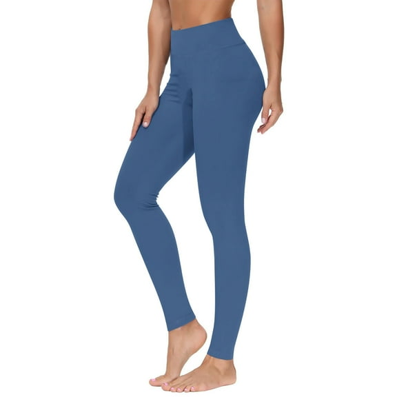 LYEAA Womens Leggings Yoga High Waist Butt Lifting Pants Ankle Length Workout Elastic Pants Stretch Shapewear Running Sports Soft Pants Breathable Comfortable Lightweight Pants Blue XL
