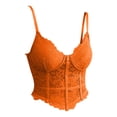 thumbnail image 1 of LYEAA Womens Corset Top Bustier with Straps Overbust Crosets Lace Sheer Push up Crop Shapewear Going out Party Tank Top, 1 of 8