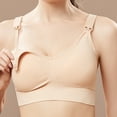 thumbnail image 1 of LYEAA Womens Maternity Nursing Bra Wireless Bras for Breastfeeding Pregnant Solid Openable Breathable Bras Comfort Sleep Bras Beige L, 1 of 9
