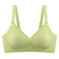 thumbnail image 1 of LYEAA Womens Padded Everyday Bras Soft No Wire Push up Bras Wireless Support Solid Lift Sleep Bras Comfortable Wirefree Breathable Shaping Daily Bralette Green 2XL, 1 of 2