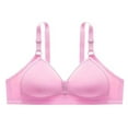 thumbnail image 1 of LYEAA Womens Plus Size Bras Push up Lightly Lined Wireless Daily Bras Wirefree Adjustable Strap Lift Soft Bralette No Wire Breathable Comfort Sleeping Bras Pink 3XL, 1 of 1