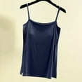 thumbnail image 1 of LYEAA Womens Tank Tops Plus Size with Built in Bra Spaghetti Strap Loose Summer Casual Lightweight Cami Shirt Solid Crew Neck Sleeveless Split Breathable Fashion Ladies Pullover Shirts Blue XL, 1 of 1