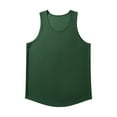 thumbnail image 1 of LYEAA Workout Shirts for Men Sleeveless Athletic Fitness Running Training Casual Mens Summer Tank Tops Solid Crew Neck Breathable Comfortable Fashion Pullover Vacation Tees Everyday Wear Green 3XL, 1 of 1