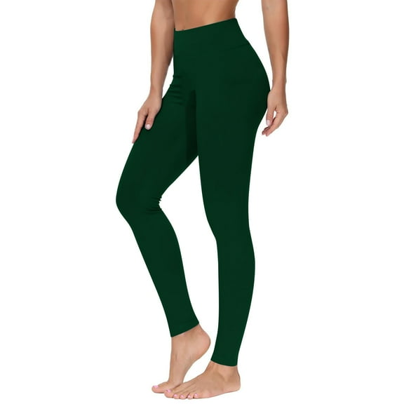 LYEAA Yoga Leggings for Women High Waist Butt Lifting Pants Ankle Length Workout Elastic Pants Stretch Shapewear Running Tight-fitting Athletic Casual Soft Pants Breathable Pants Green M
