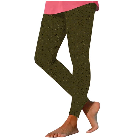 LYEAA Yoga Leggings Women High Waist Butt Lifting Pants Full Length Workout Elastic Pants Stretch Shapewear Running Fitted Athletic Casual Soft Pants Breathable Lightweight Pants Green M