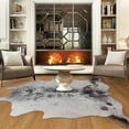 thumbnail image 1 of LYENDOS Cowhide rug 6.2 x 7 Feet,Cow hide rug Durable No-Slip Backing,Faux cowhide rug Thickened Elastic,for Bedroom Living Room Home Office Western Decor, 1 of 6