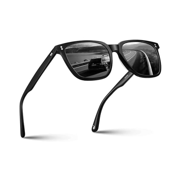 LYH Acetate Polarized Sunglasses for Men UV400 Protection Classic Retro Square Shades Driving Glasses