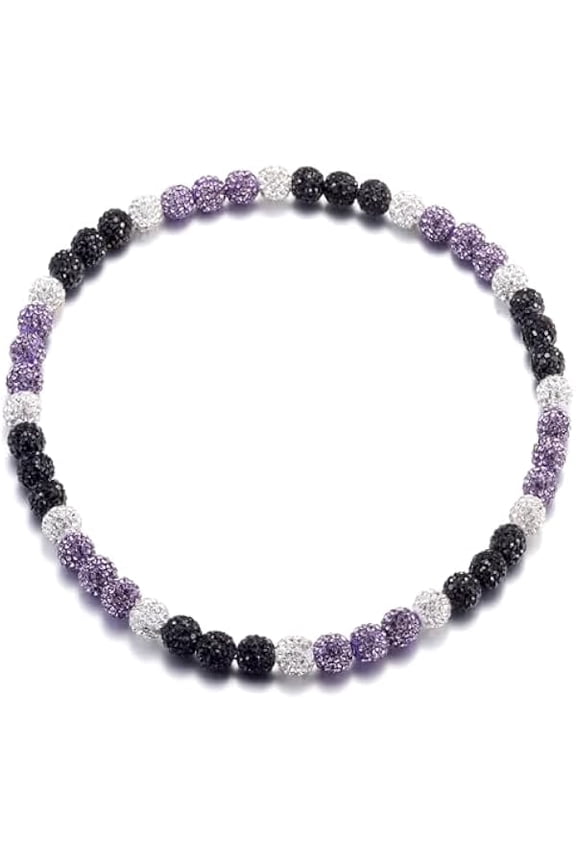 Baseball Beaded Necklace for Men Bling Rhinestone Baseball Drip Accessories for Men Sparkly Diamond Ice Collection Baseball Chain Necklace Gifts for Baseball Player Team Lovers