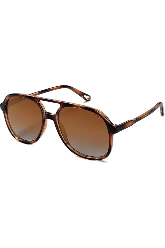 Retro Polarized Aviator Sunglasses Womens Mens Classic 70s 80s Vintage Trendy Square Aviators SJ2174
