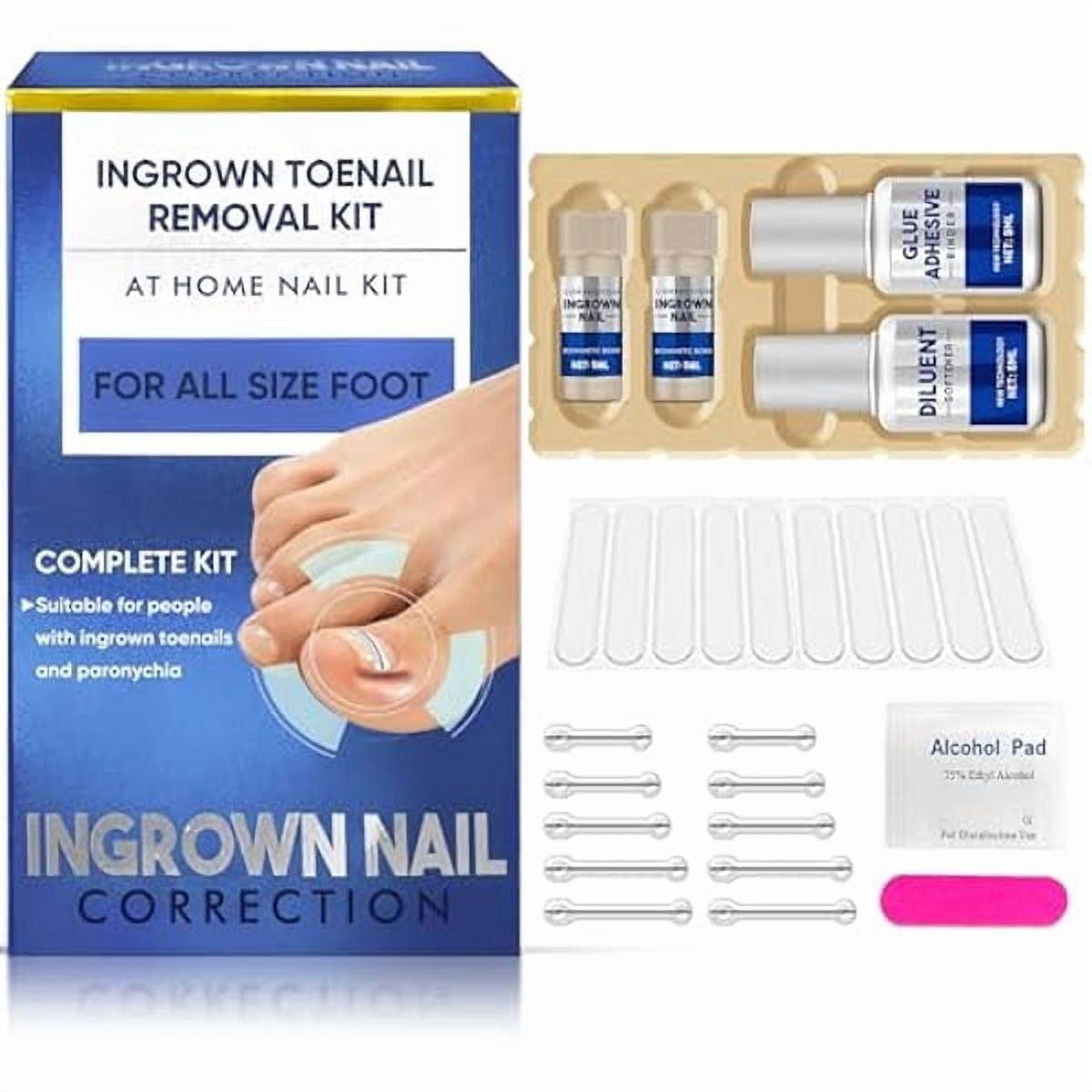LYHIngrown Toenail Support, 10 Packs Titanium Alloy Ingrown Toenail Corrector for All Size Curve Correct Ingrown Toenail, Ingrown Toenail Removal Kit for Straightener of Big Toe