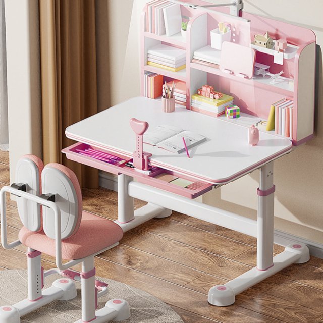 LYHOE Functional Kids Desk and Chair Set, Height Adjustable Ergonomic