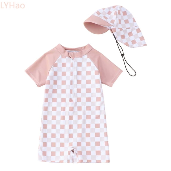 LYHao Boys Swimwear Baby Rash Guard UPF 50+ Sun Swim Suit For Toddler Beach Pool Summer Water Play,2 Piece Bikini Swimsuit 0-3 Months Pink