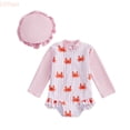 thumbnail image 1 of LYHao Cartoon Print Girls Swimsuit Infant Toddler Bathing Age 1 Year Up,One-Piece Swimsuit 6-12 Months Pink, 1 of 4