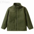 thumbnail image 1 of LYHao Children's Jacket Solid Color Stand Up Collar Zipper Shirt For Autumn And Winter Children's School Warm Boys' And Girls' Top 18 Months 17 Years Old Boys Jacket Coats,Sizes 2-3 Years, 1 of 5