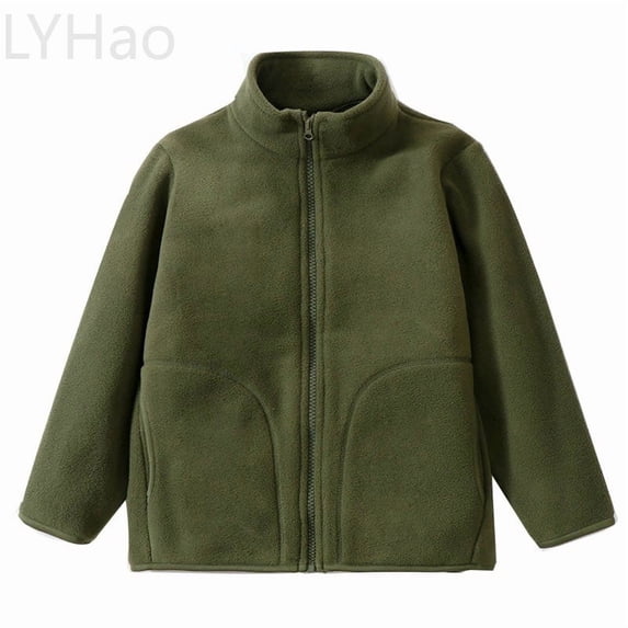 LYHao Children's Jacket Solid Color Stand Up Collar Zipper Shirt For Autumn And Winter Children's School Warm Boys' And Girls' Top 18 Months 17 Years Old Boys Jacket Coats,Sizes 2-3 Years