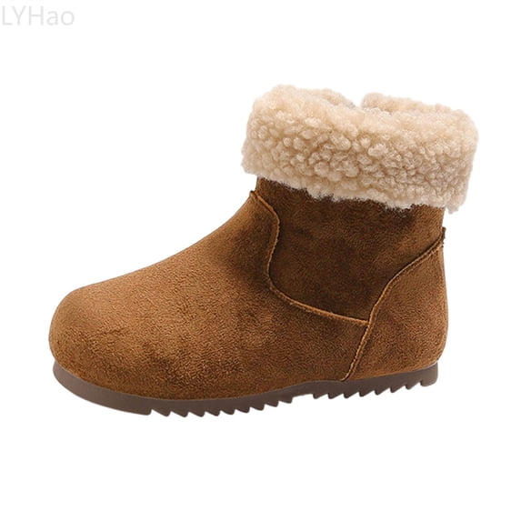 LYHao Children’s Winter Boots For Girls And Boys Warm Lilled Insulated Boots For Kids 1 8 Years Old ,Girls Boots Sizes 9 Brown(2.5-3 Years)