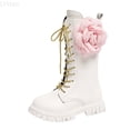 thumbnail image 1 of LYHao Fashion Autumn Children Girls Sports Shoes Flat Thick Bottom Non Easy To Wear PU Upper Comfortable Boots ,Girls Boots Sizes 10 Gold(3.5-4 Years), 1 of 6