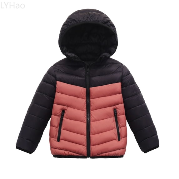 LYHao Girls Down Coat Winter Jacket With Long Sleeves Warm Outerwear For Kids Windproof Cold Weather Jackets Girls Down Coats,Sizes 8-9 Years
