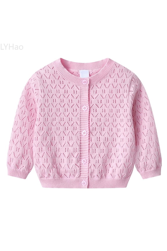 Girls Lace Knit Cardigan Lightweight Openwork Autumn Jacket For Toddlers And Girls Jacket Coat,Sizes 11-12 Years