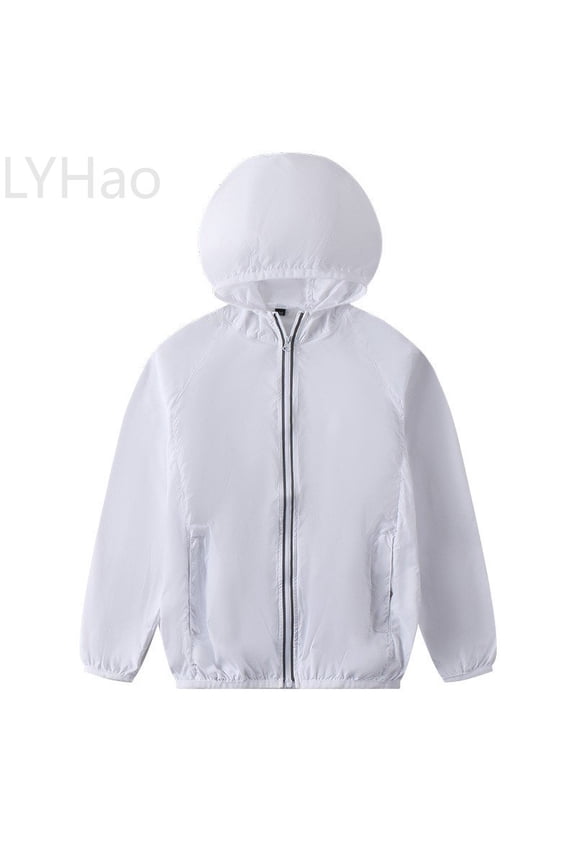 Girls Lightweight Summer Jacket Breathable Sun Windbreaker Outerwear For Toddler Kids Comfortable Shield Girls Jacket Coat,Sizes 6-7 Years