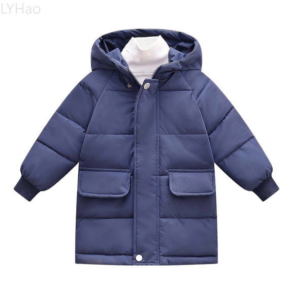 LYHao Girls Long Down Coat Winter Warm Insulated Mid Length Jacket With Hood For Toddlers And Kids Girls Down Coats,Sizes 9-10 Years