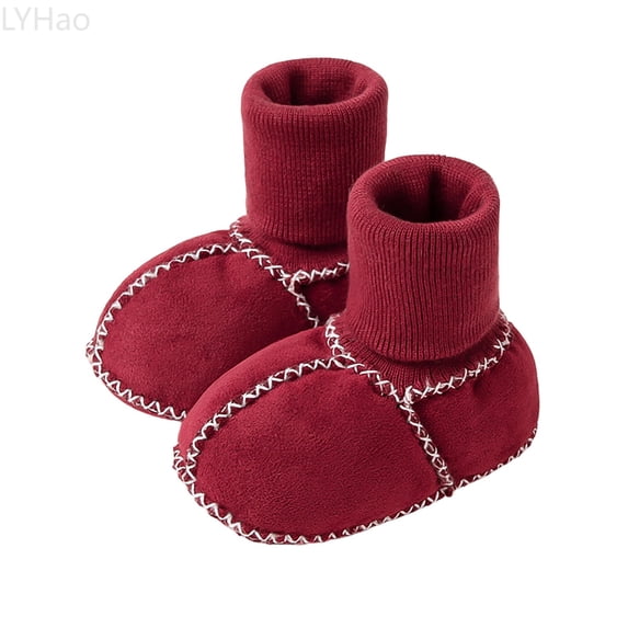 LYHao Baby Shoes Prewalker Lined Warm Baby Boots ,Girls Boots Sizes M Red(6-12 Months)