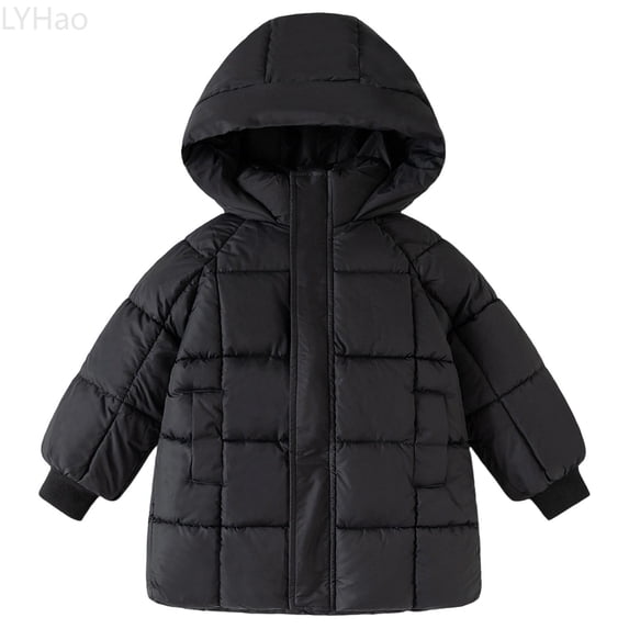 LYHao Kids Long Winter Coat Warm Hooded Outerwear For Boys And Girls Insulated Quilted Jacket For Cold Weather 3 12 Years Boys Jacket Coats,Sizes 3-4 Years