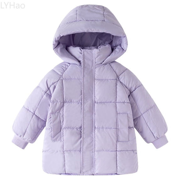 LYHao Kids Long Winter Coat Warm Hooded Outerwear For Boys And Girls Insulated Quilted Jacket For Cold Weather 3 12 Years Boys Jacket Coats,Sizes 3-4 Years