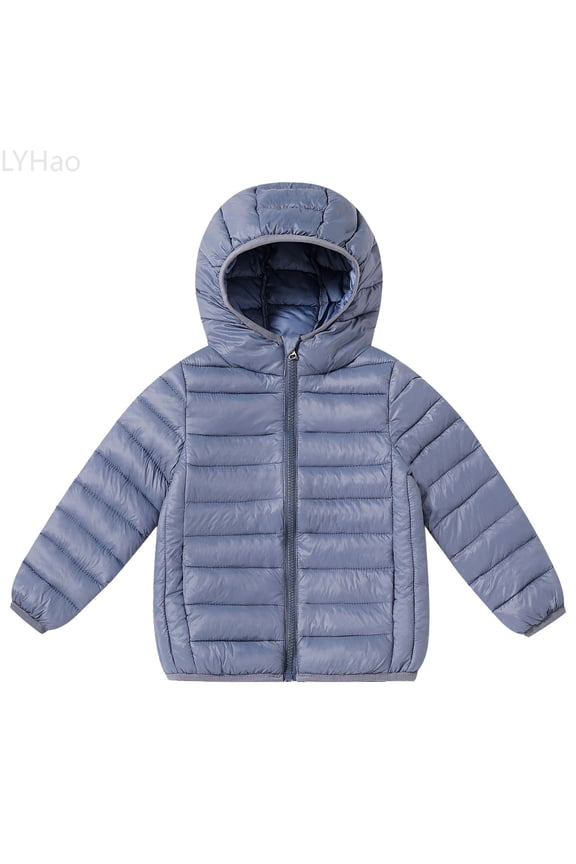 Lightweight Thermal Quilted Padded Jacket For Boys Warm Winter Insulated Outerwear Coats Youth Cold Weather With Comfortable Fit Boys Jacket Coats,Sizes 11-12 Years