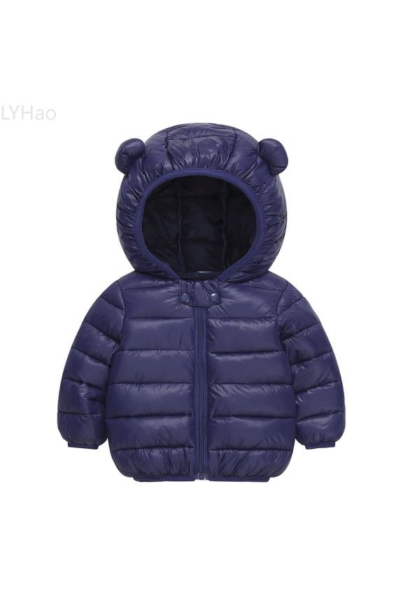 Lightweight Warm Quilted Padded Jacket For Boys Girls Kids Winter Thermal Cozy Outerwear Windproof Cold Weather Coat Boys Jacket Coats,Sizes 4-5 Years