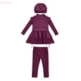 thumbnail image 1 of LYHao Swimsuit Girls 3 Piece Full Cover Hijab Arabic Swimwear Sunsuit Beachwear Top Pants Cap ,Swimsuits Sets 8-9 Years Red, 1 of 7